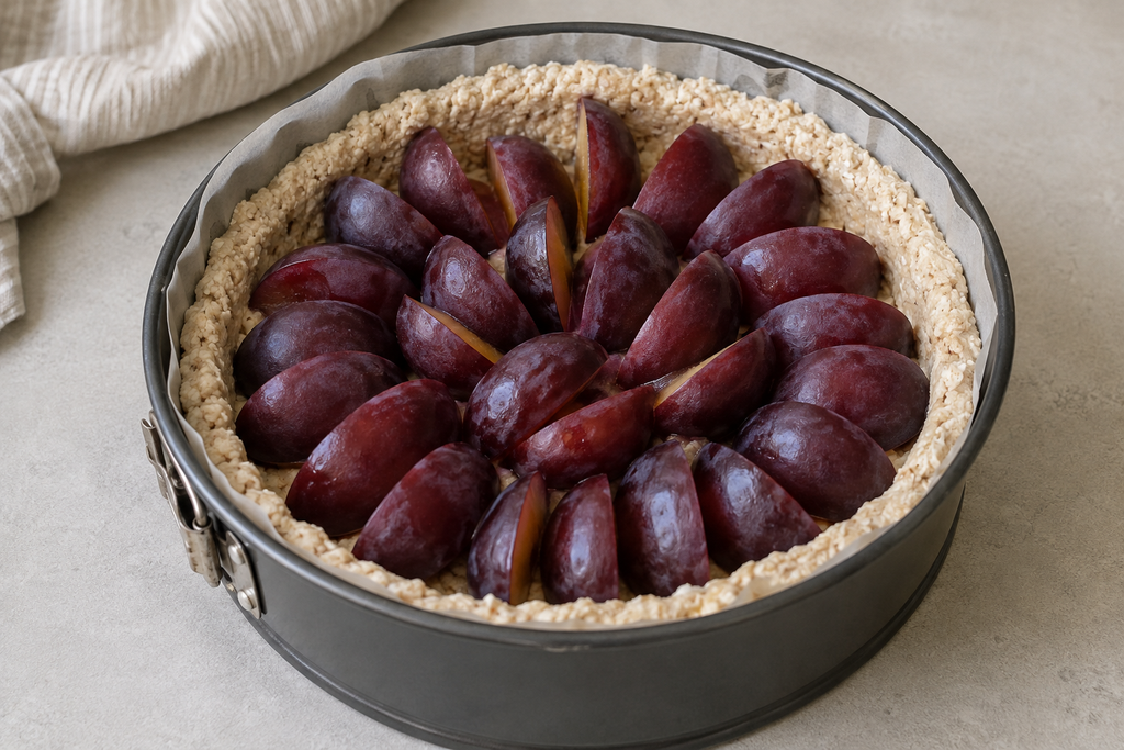 Healthy Plum Crumble Pie 2
