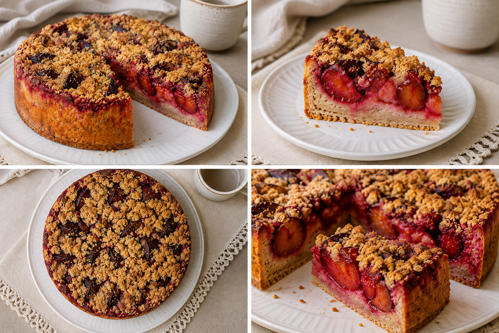 Healthy Plum Crumble Pie 6